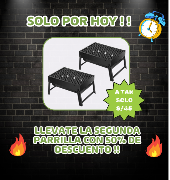 OFERTA 2DA UNIDAD PARRILLA PORTATIL